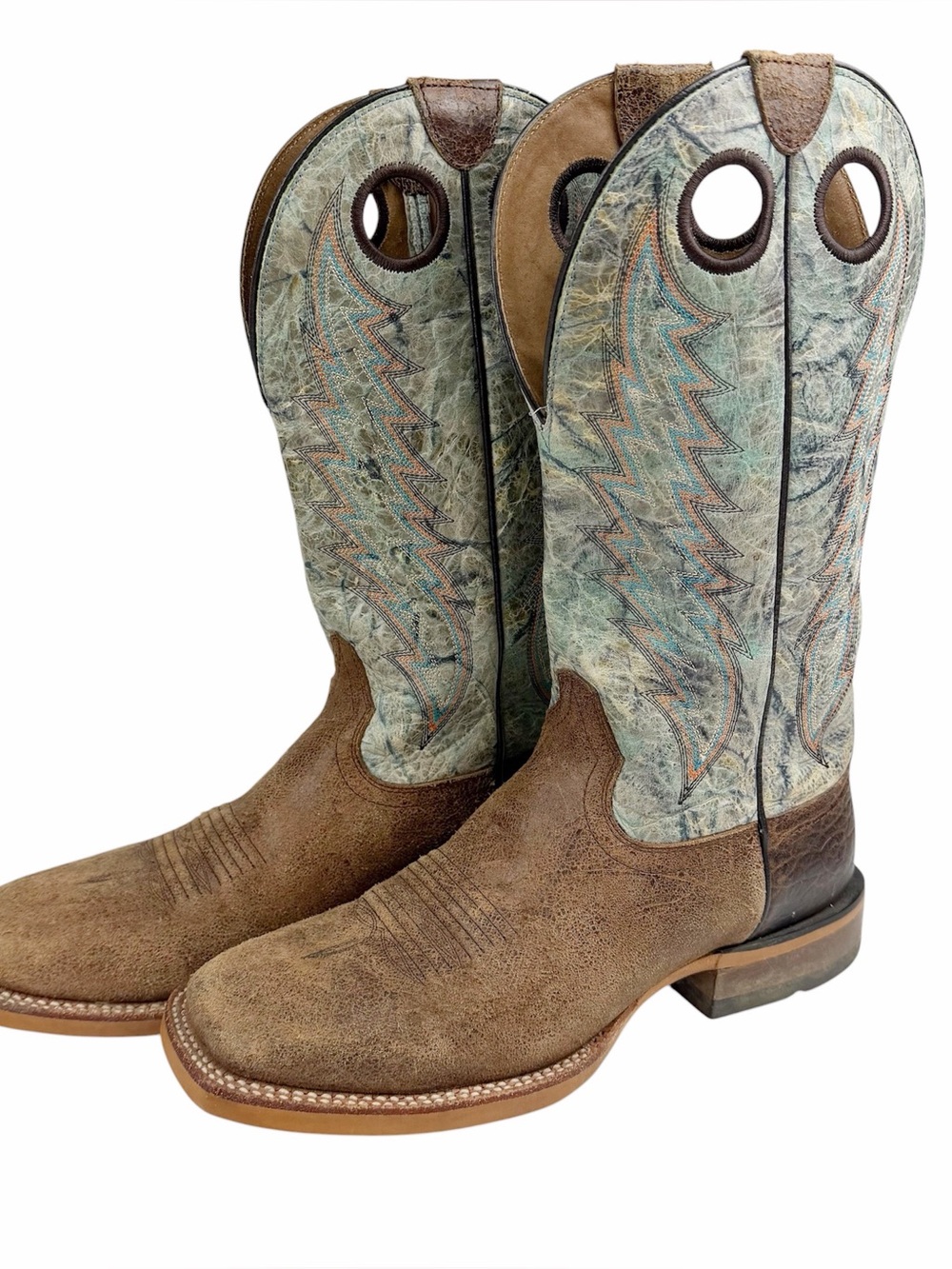 Ariat Men’s Branding Pen Western Leather Boots Square Toe Size 8.5D